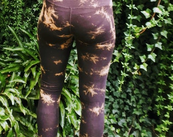 leggins Tie&Dye, pantalon de yoga, leggin en coton stretch, leggin festival