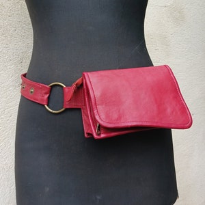 Leder-Utility-Gürtel, Festival-Ledertasche, Multi-Pocket-Ledertasche, Hüfttasche, kleine Umhängetasche, Banane