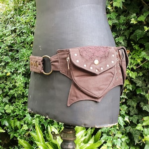 cinturón de bolsa de algodón y encaje, bolso de cadera, cinturón de utilidad ajustable, cinturón elegante