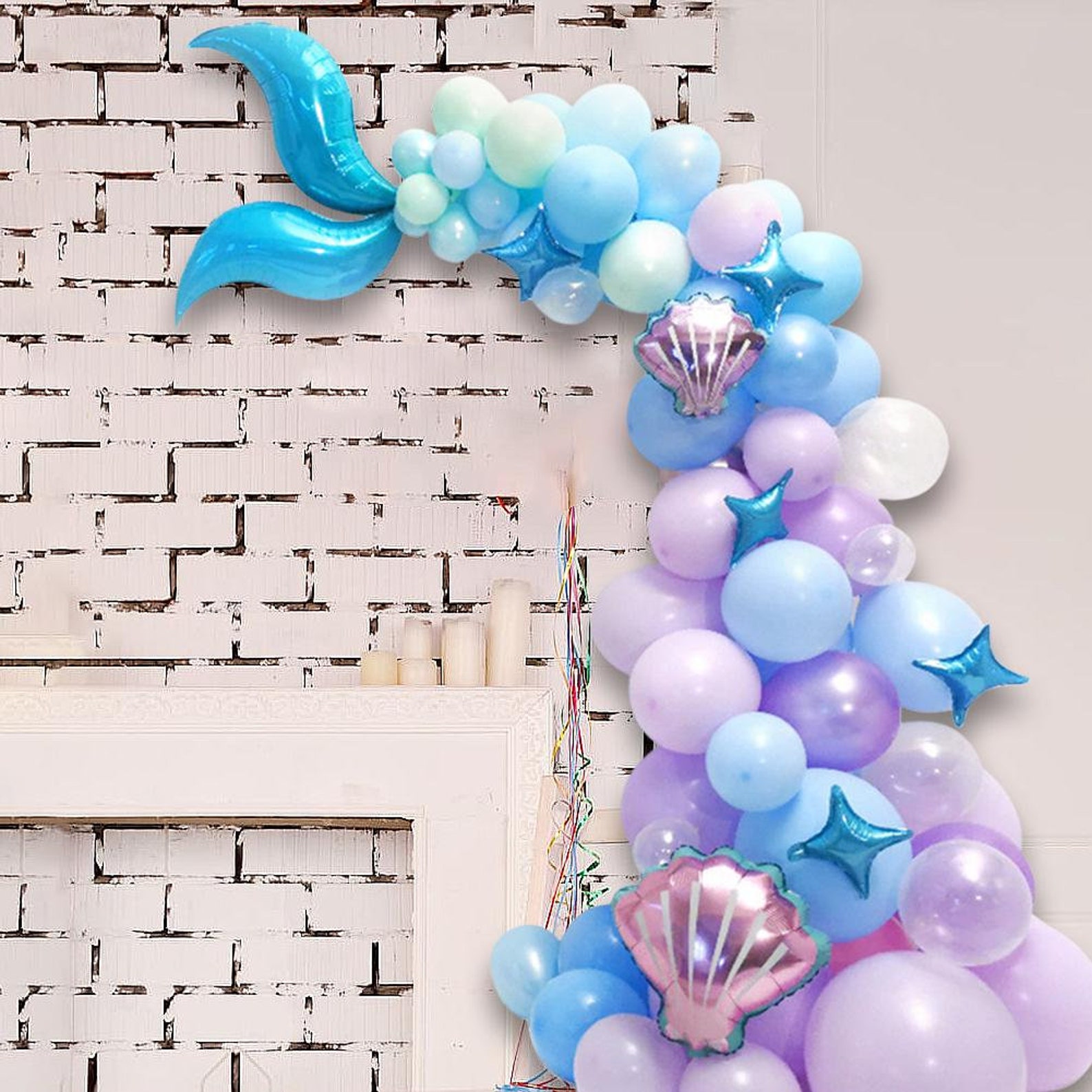 87pcs Mermaid Tail Balloon Garland Set Latex Balloon Arch Etsy