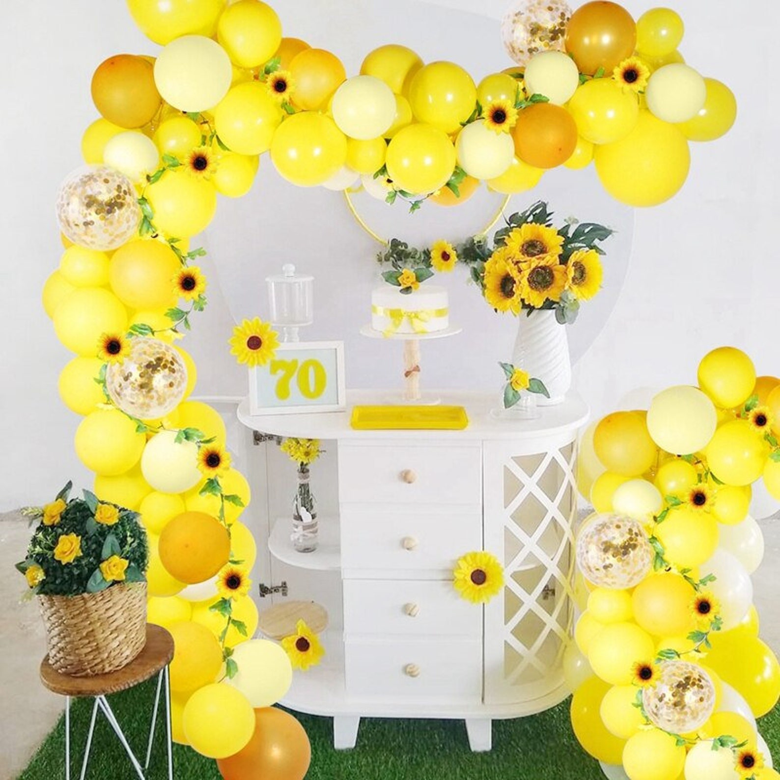 Sunflower Yellow Balloon Garland Balloon Arch for Baby Shower Etsy