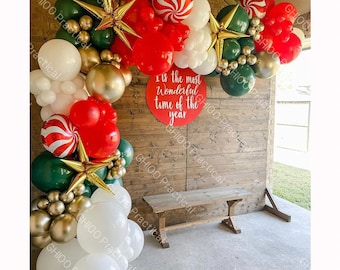 Christmas balloon backdrop Clearance
