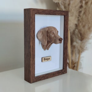 Graceful Vizsla Bust: Handmade Resin Sculpture for Dog Lovers image 2