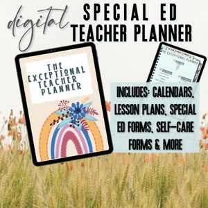 Special Education Teacher Planner | Digital Teacher Planner | Google & Goodnotes | Printable Teacher Planner | Planner for Special Ed