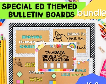 Special Ed Bulletin Board | Back To School | Special Education Bulletin Board Bundle | Digital | Sped Teacher | IEP Meeting Room | SVG & PDF