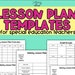 Special Education Lesson Plan Template | Special Education Lesson Plans ...