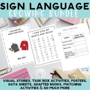 Sign Language Basic Communication Growing Bundle