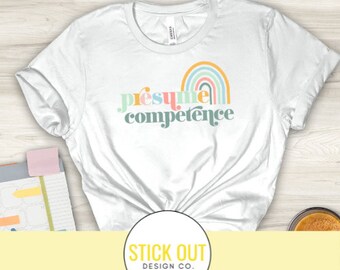 Boho Presume Competence Graphic Tee Special Education Teacher Shirts | Special Needs | Teacher Shirts Special Education | Special Ed