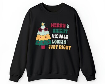 Visuals Trees Special Education Teacher Holiday Sweatshirt Christmas Special Ed special education teacher gifts christmas special ed teacher