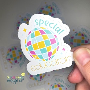 Disco Ball Special Educator | Special Education Teacher Special Ed | Teacher Gifts  | Special Ed Sticker | Sped Vinyl | Educator Decal