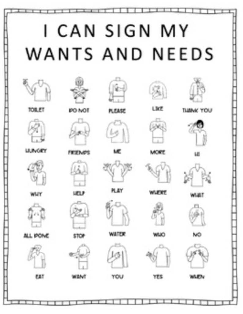 Sign Language Basic Communication Growing Bundle - Etsy