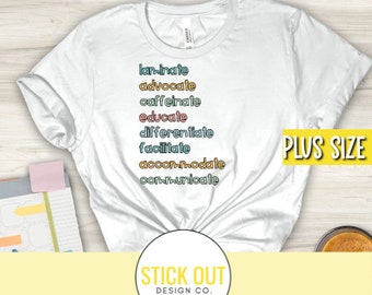 Plus size Teacher | Graphic Tee Special Education Teacher Shirts | Special Needs | Teacher TShirts Special Education | Special Ed Gift