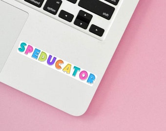 Speducator Sticker – Special Education Teacher Vinyl Sticker, SPED Gift, Waterproof Decal for Laptop, Clipboard, Binder or Water Bottle