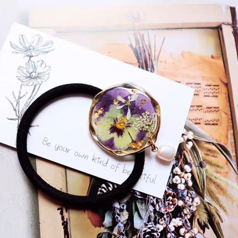 mother/'s day spring garden seaside bday Handmade hair ties beautiful flower with pearl wedding summer