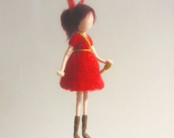 Needle Felted Angel Figure Angel Toy Elf Doll Elf Ornament Arrietty Home Décor Wall Décor Bedroom Decoration Gift for Her