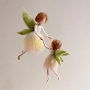 Needle Felted Figure Doll Ornament Girl and Mom Happy childhood Colourful Life Home Décor Wall Décor Bedroom Decoration Gift for Her Gift image 5