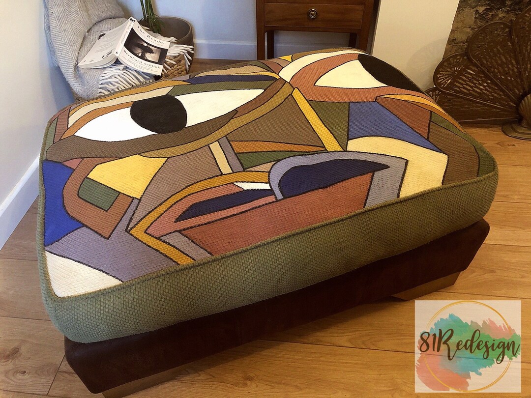 Beautifully Repurposed Quirky Hand Painted Footstool Etsy UK