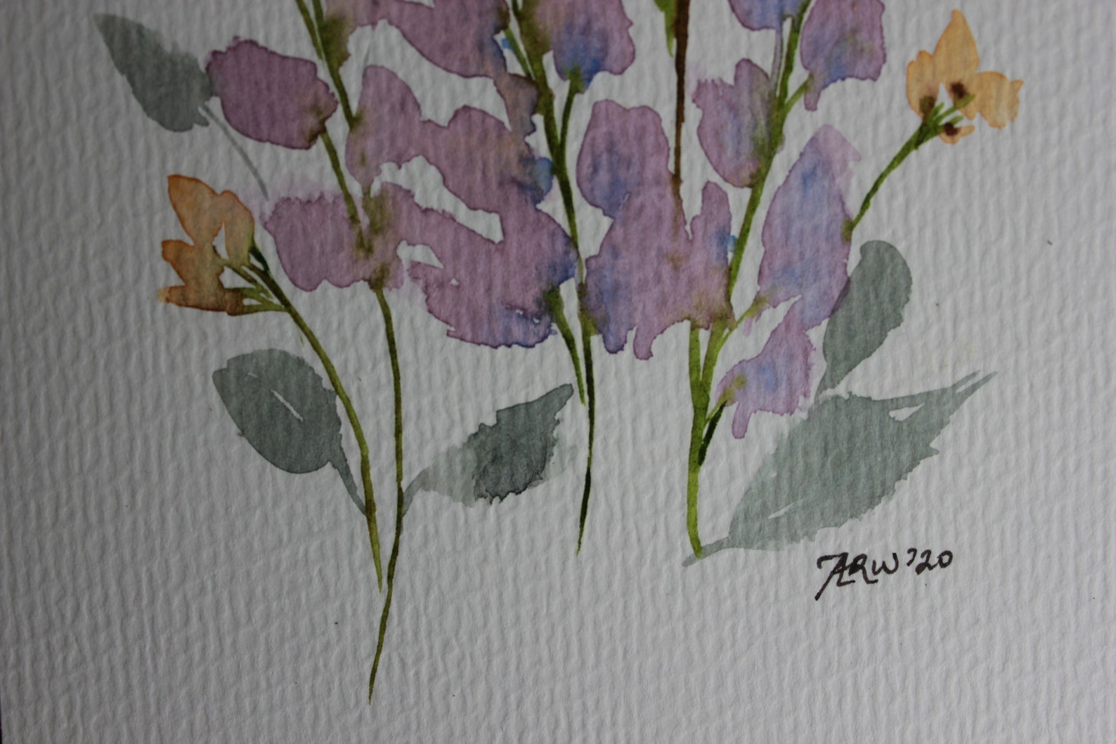 ORIGINAL Floral Artwork Watercolor Painting Lilac 4.5x6 | Etsy
