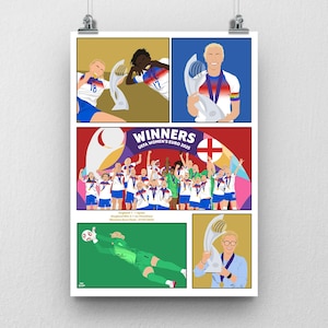 Lionesses Euro 2025 Final Print - England Women’s Football Champions Artwork