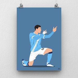 Phil Foden Print Man City - Poster de football