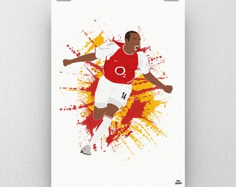Thierry Henry Arsenal Poster: Minimalist Football Art Print