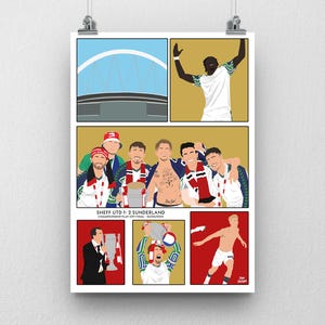 Sunderland Playoff-Finale Poster - Wembley 2025 Feier Druck, Fußball Druck, Playoff Tor Art.