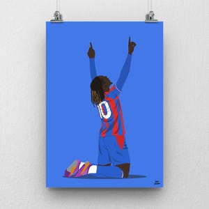 Eberechi Eze Crystal Palace Poster, Football Print, Minimalist Soccer Wall Art, Premier League Gift for Fans