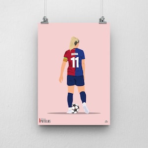 Alexia Putellas Print – plakat piłkarski damski Barcelony