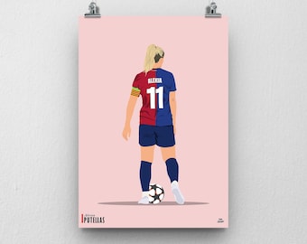 Alexia Putellas Print - Barcelona Womens Football Poster
