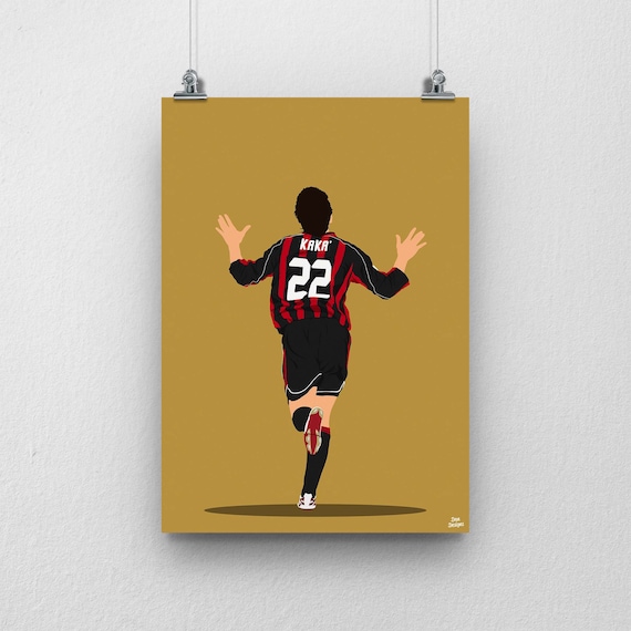 カカのポスター - ACミランのサッカーポスターデザイン!! - Etsy 日本