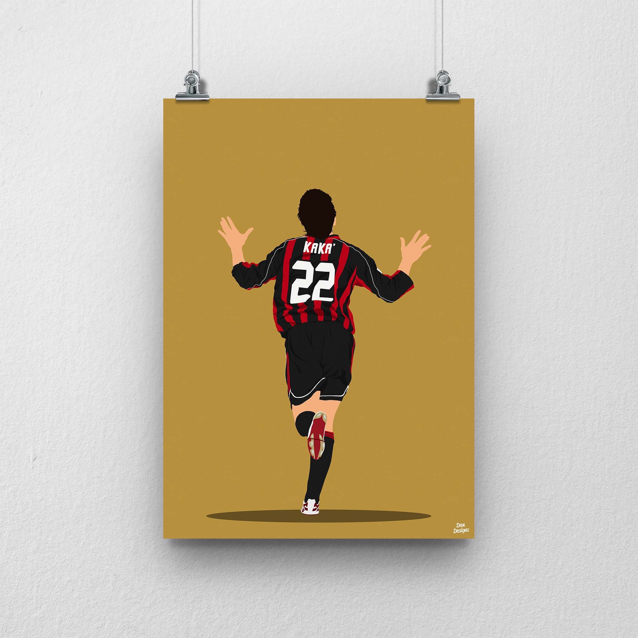 カカのポスター - ACミランのサッカーポスターデザイン!! - Etsy 日本
