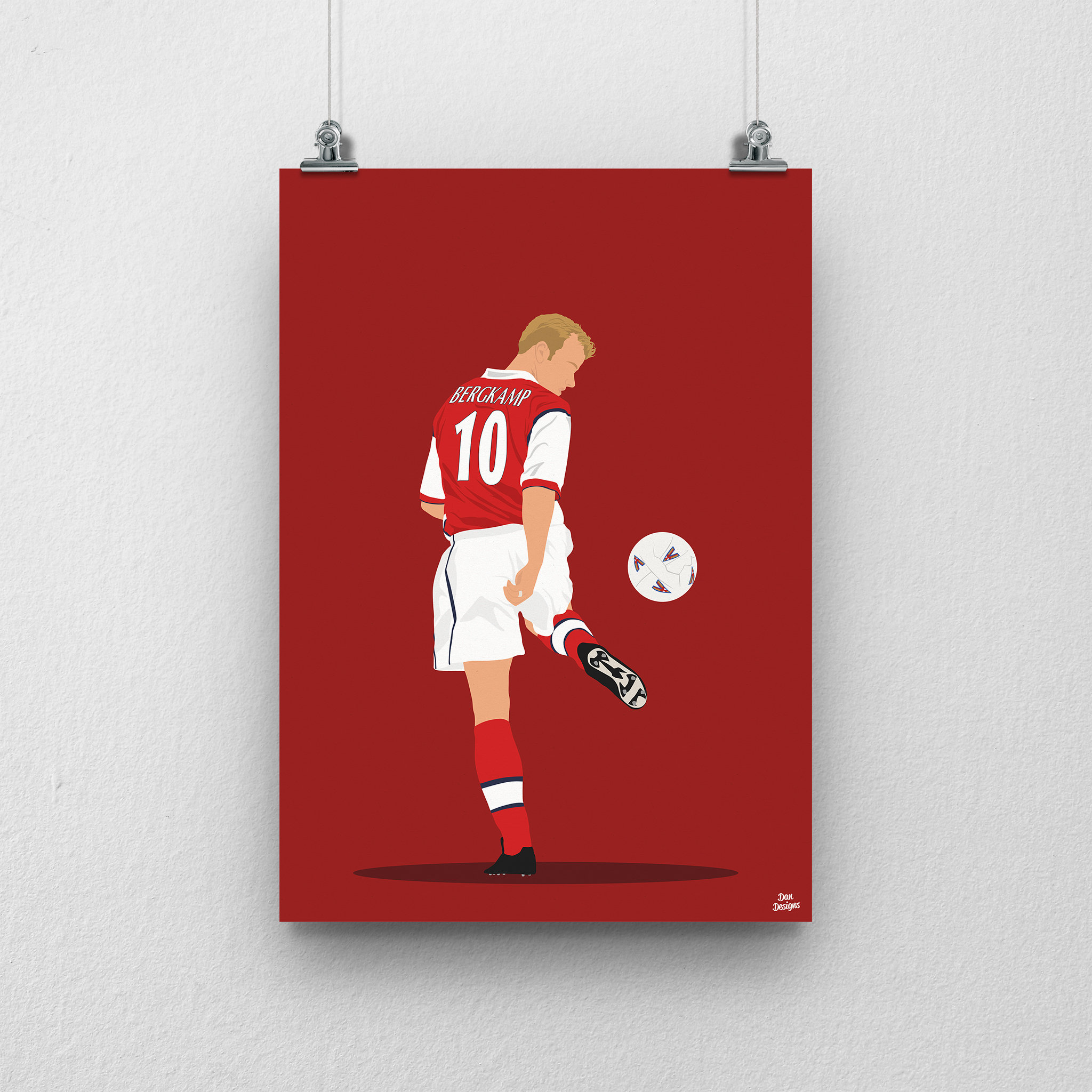 デニス・ベルカンプ プリント アーセナル - サッカーポスター - Etsy 日本