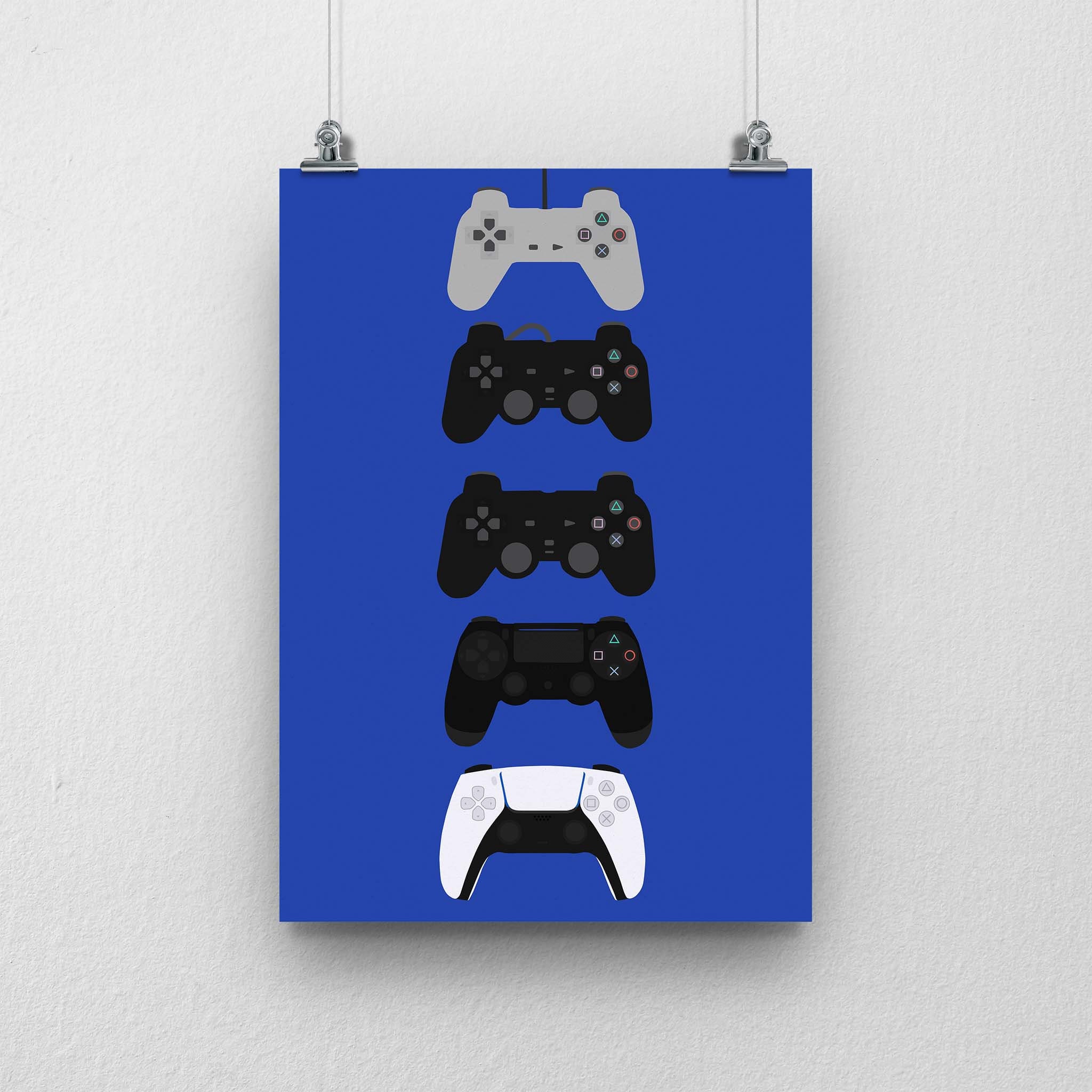 Playstation Controller Poster PS1 PS2 PS3 PS4 PS5 Gaming gifts