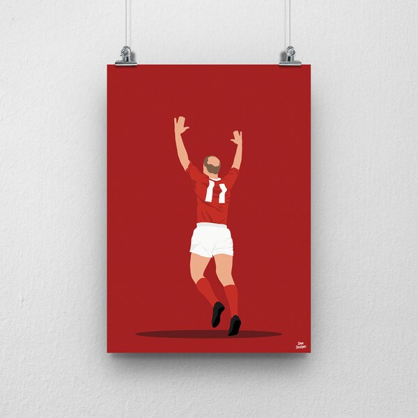 Sir Bobby Charlton Poster - Man Utd Football Poster