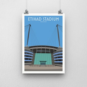 Etihad Stadium Print- Manchester City Poster!