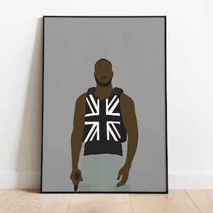 Stormzy-affisch - Grime Drill Rap-musik A4, A3, fysisk affischdesign! Grey