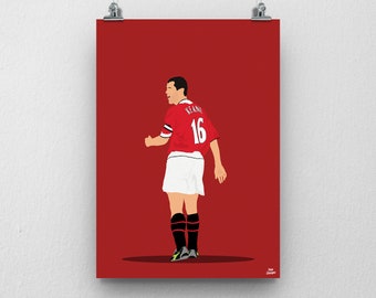 Póster de Roy Keane - Impresión de fútbol del Manchester United