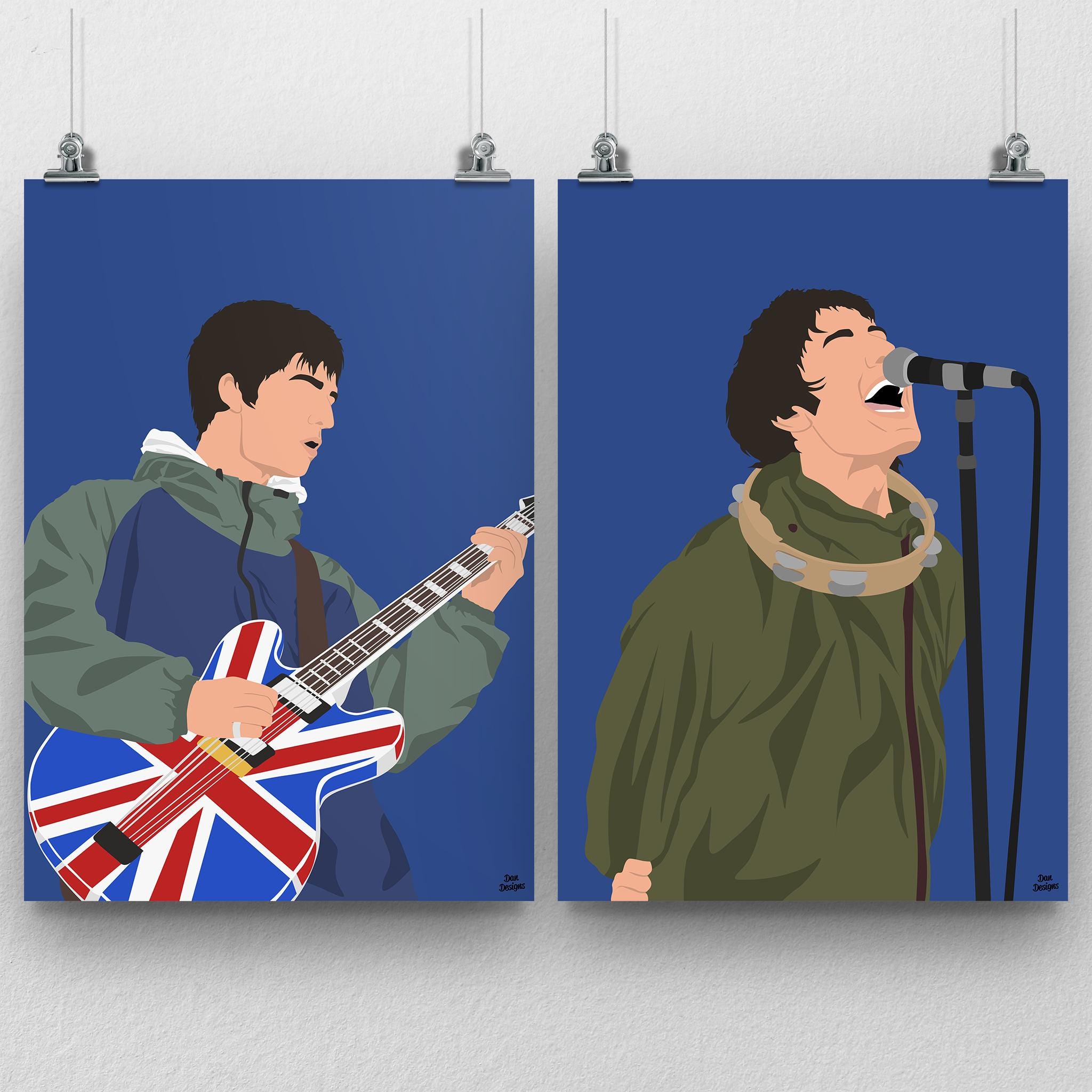 Oasis Print: Liam & Noel Gallagher Fan Art Poster (double Print