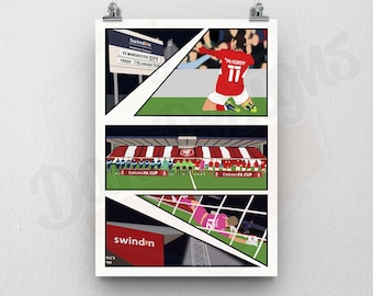 Swindon Town vs Man City Commemorative Print!