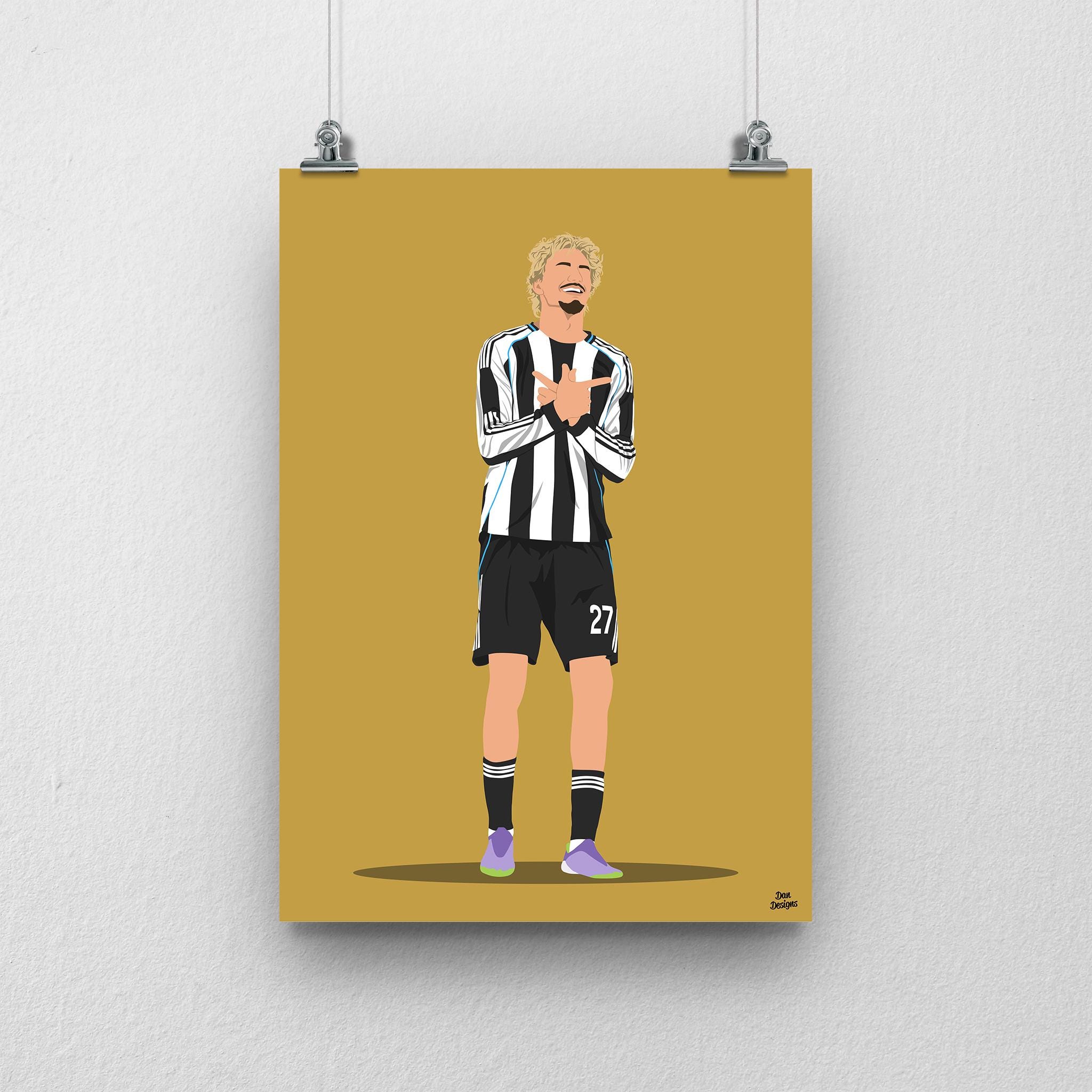 Nick Woltemade Print - Newcastle Utd Football Poster - Etsy