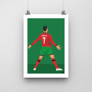 Cristiano Ronaldo Portugal Poster Siuu football Print