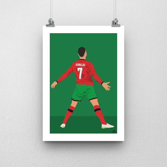 Cristiano Ronaldo Portugal Poster Siuu football Print