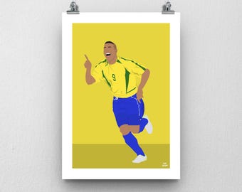 Póster de Ronaldo, Brasil - Póster de fútbol