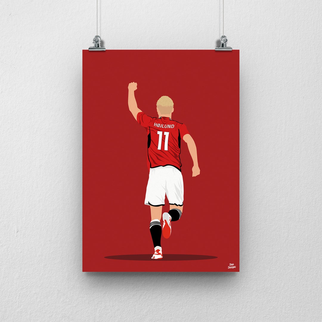 Rasmus Hojlund Poster Man Utd Football Poster - Etsy
