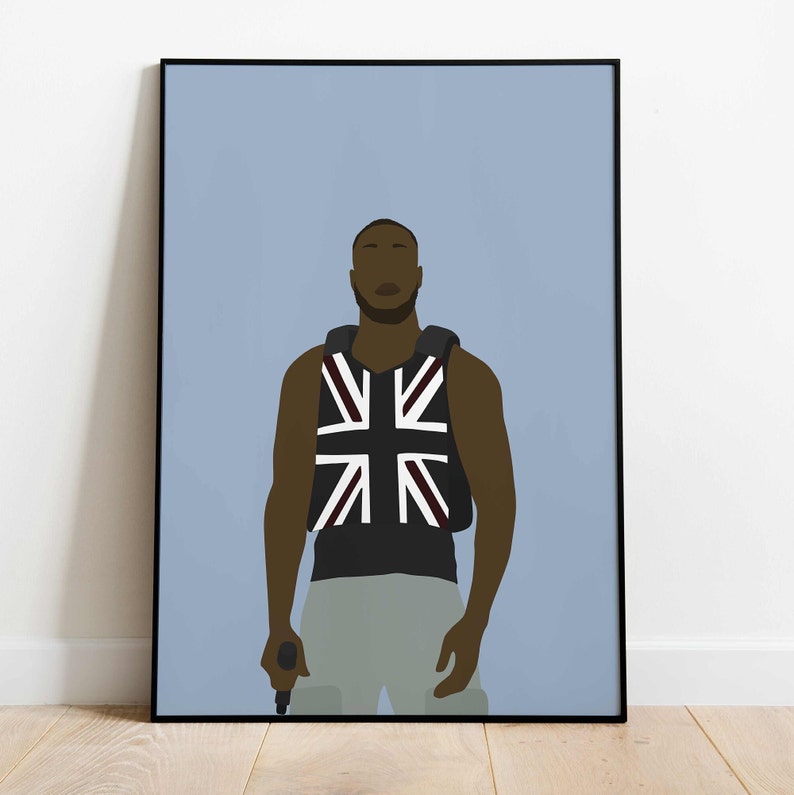 Stormzy-affisch - Grime Drill Rap-musik A4, A3, fysisk affischdesign! Blue