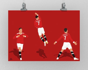 Cristiano Ronaldo SIUU Celebration Poster - Manchester Utd Print!