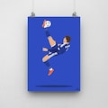 Scott McTominay Scotland Print – Overhead Kick Goal Football Artwork | Scottish Football Gift