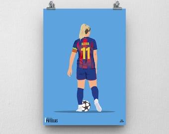 Impression d'Alexia Putellas - Poster de football féminin de Barcelone