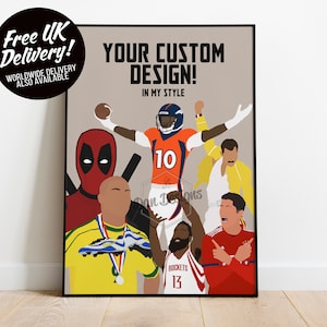 Custom Design Portrait Illustration - Sports, Rapper, Icons, Yourself, anything or anyone!