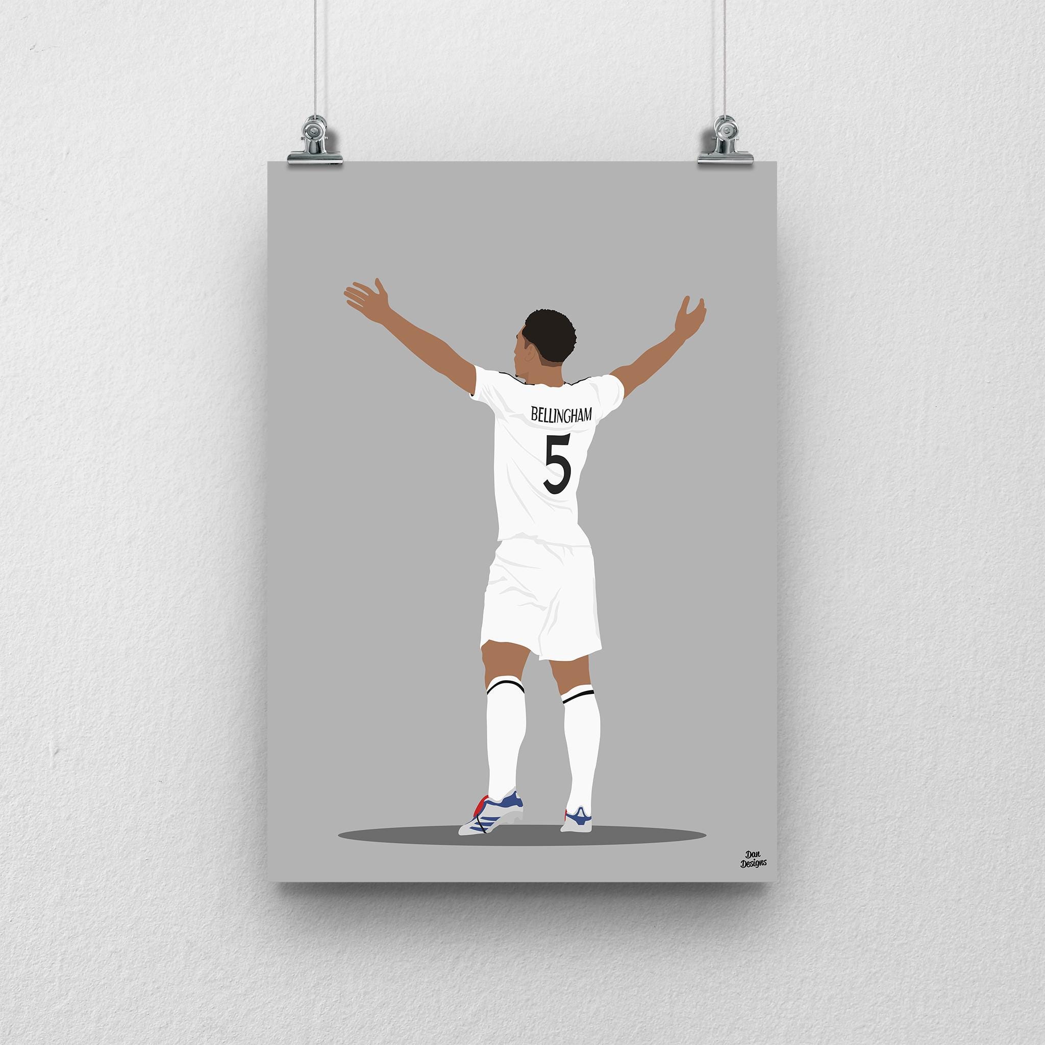 ジュード・ベリンガム レアル・マドリード ポスター、サッカープリント